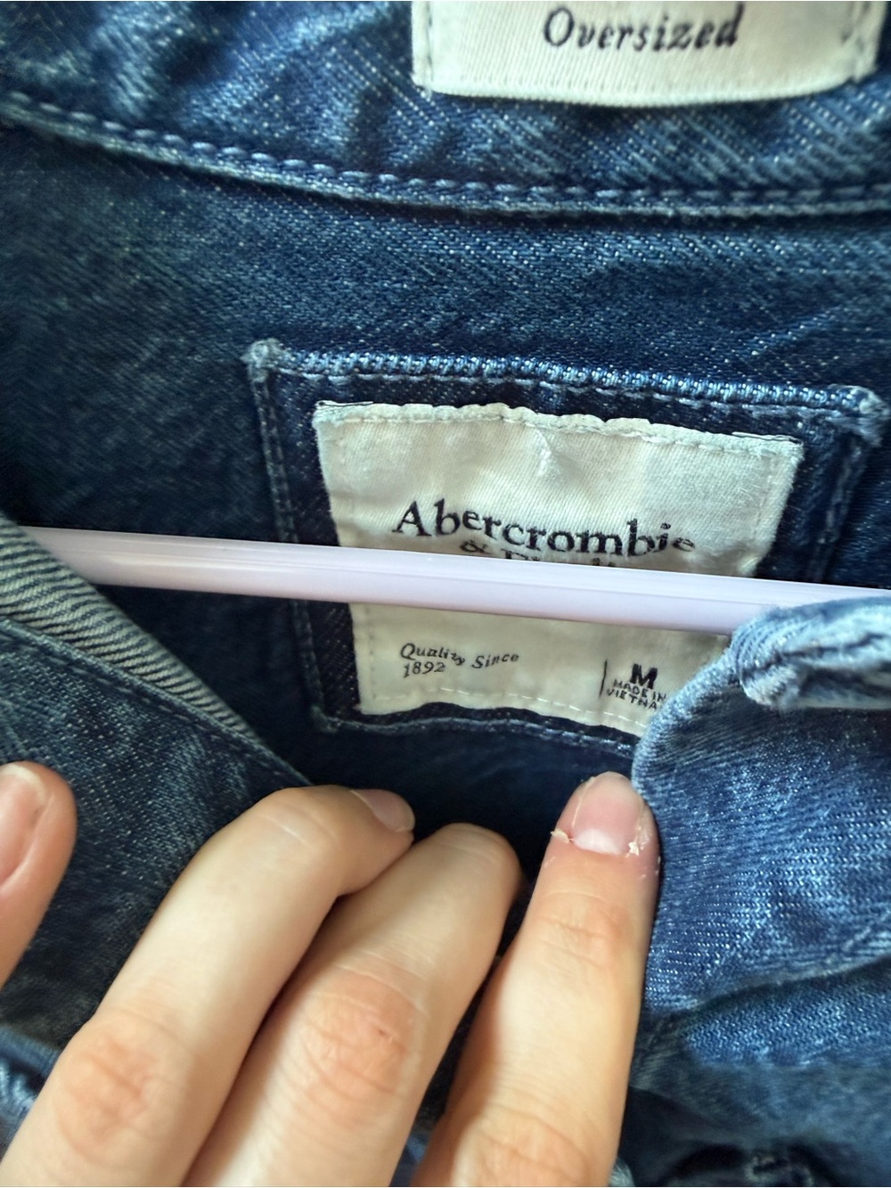 Abercrombie & Fitch Blue Denim Button-Front Jacket - Picture 2 of 3